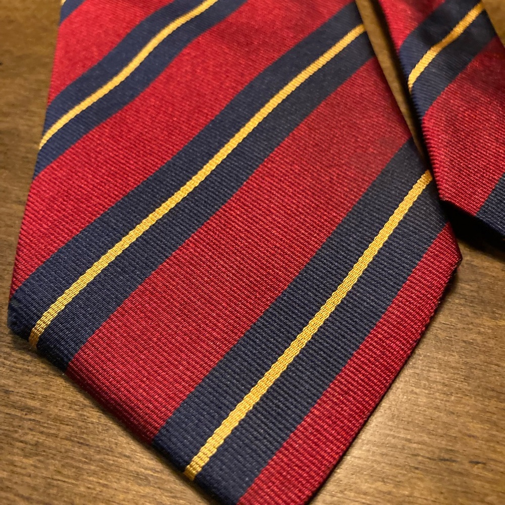 Classic Red and Blue Striped Tie